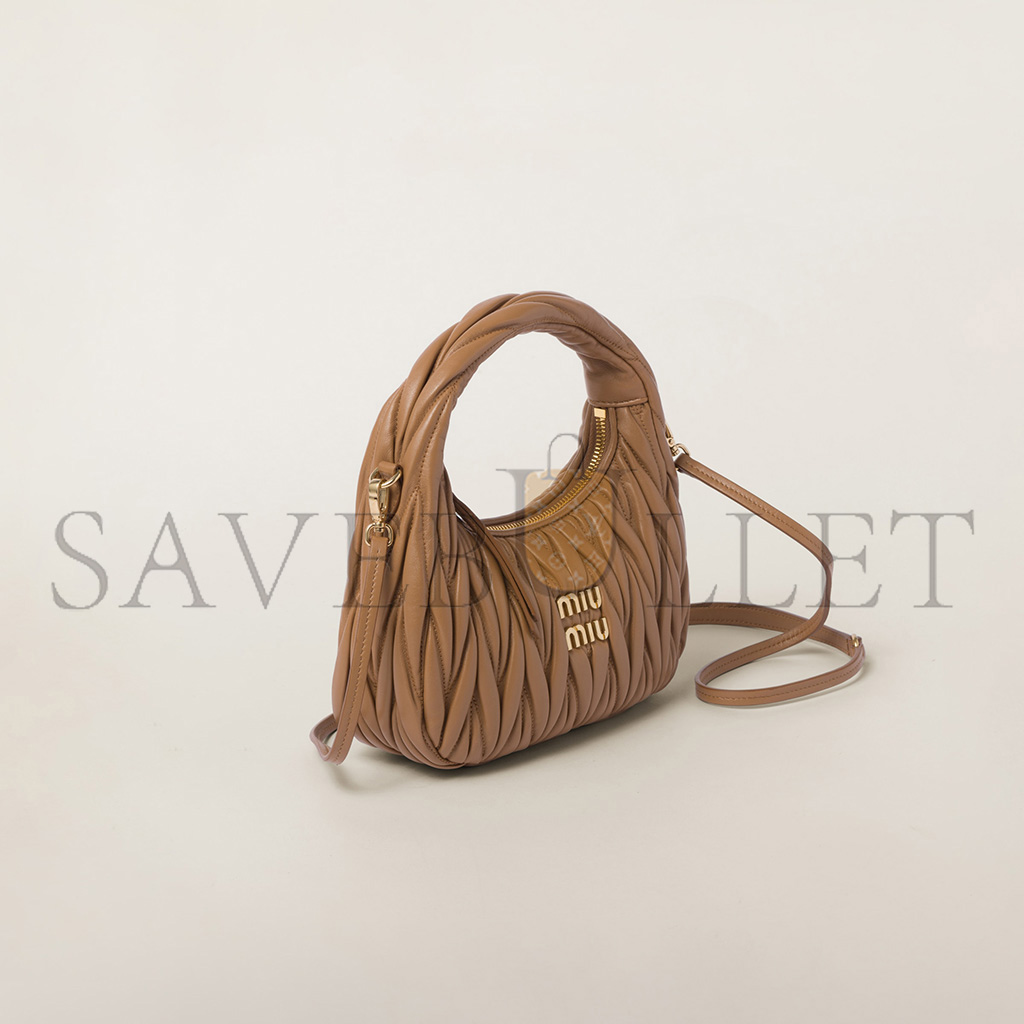 M1v M1v wander matelassÉ nappa leather hobo bag 5bc125 (20*17*6cm)